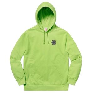 Supreme x Lacoste LIVE Hoodie SS18 Patch Logo Side Zip Pocket Green Men’s Sz XL